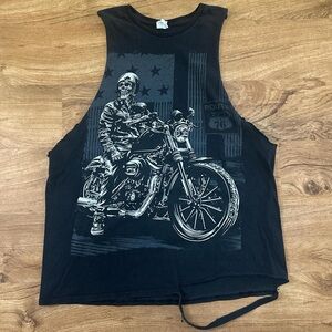 Delta Black Graphic Tank Top